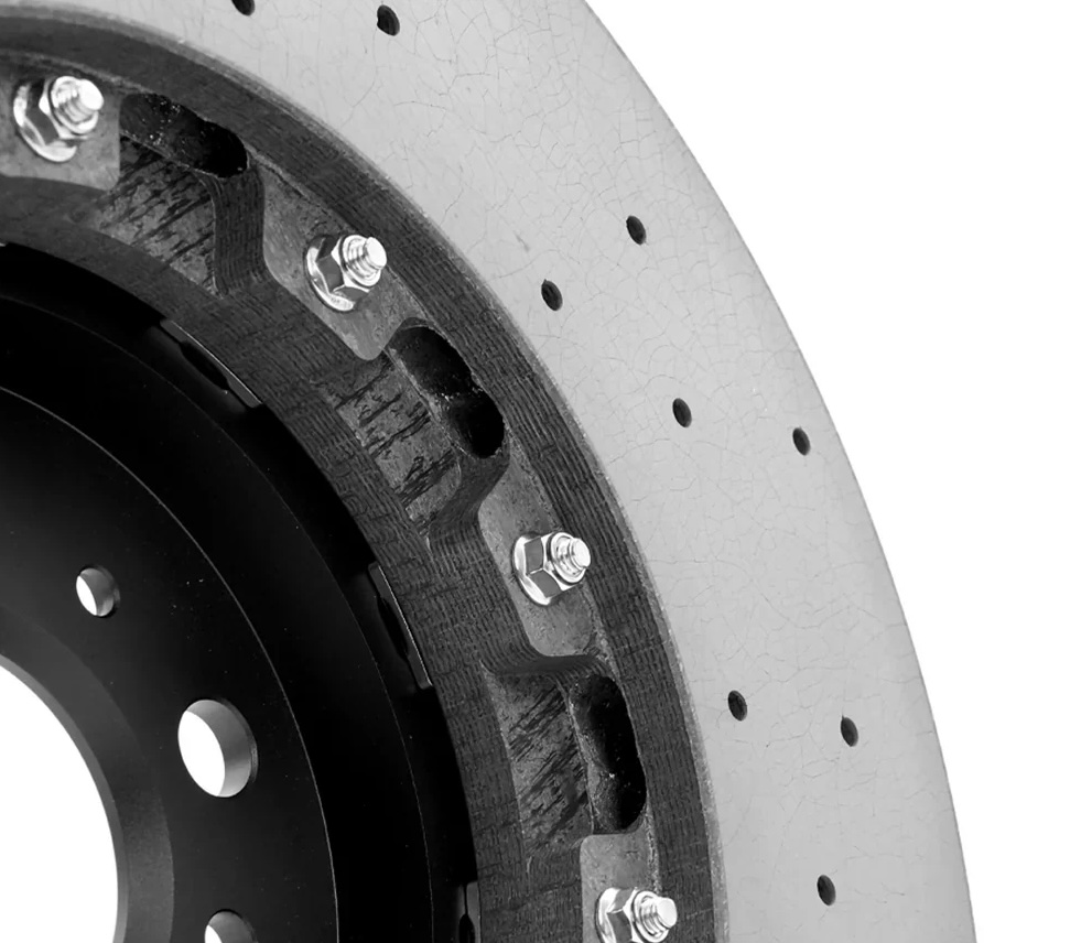 Carbon ceramic brake disc surface detail